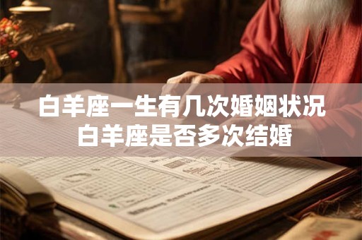 白羊座一生有几次婚姻状况 白羊座是否多次结婚