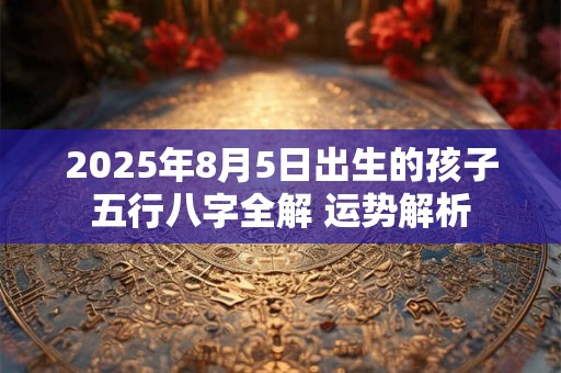 2025年8月5日出生的孩子五行八字全解 运势解析