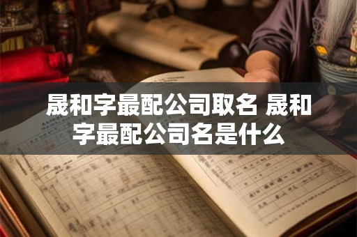 晟和字最配公司取名 晟和字最配公司名是什么