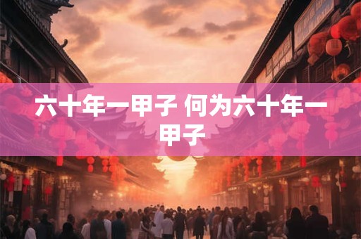 六十年一甲子 何为六十年一甲子