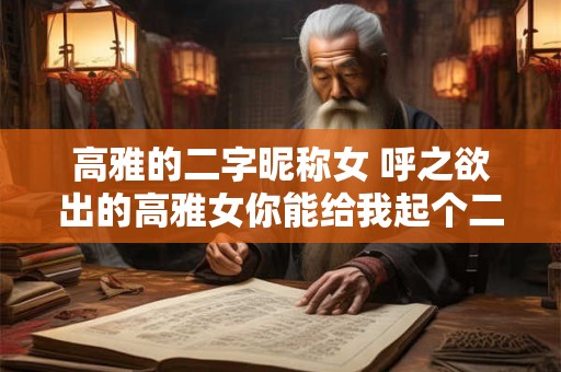 高雅的二字昵称女 呼之欲出的高雅女你能给我起个二字昵称吗