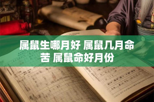属鼠生哪月好 属鼠几月命苦 属鼠命好月份