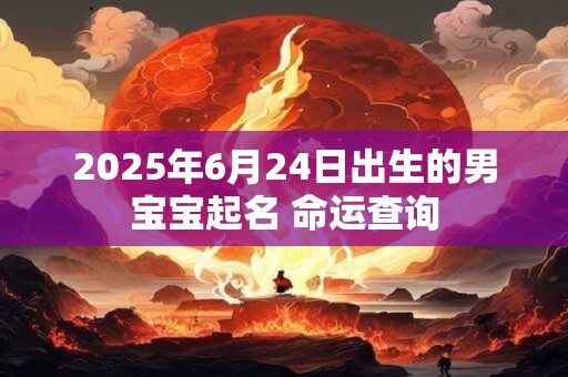 2025年6月24日出生的男宝宝起名 命运查询