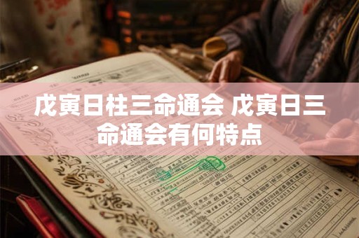 戊寅日柱三命通会 戊寅日三命通会有何特点