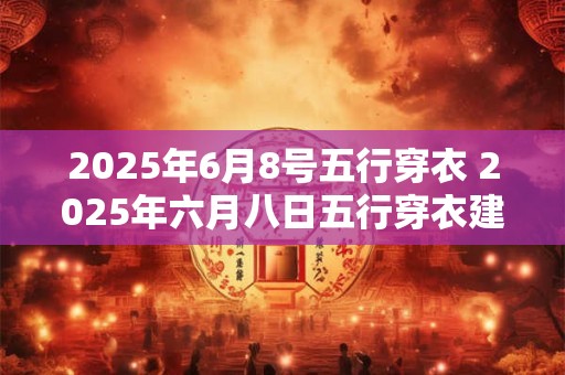 2025年6月8号五行穿衣 2025年六月八日五行穿衣建议