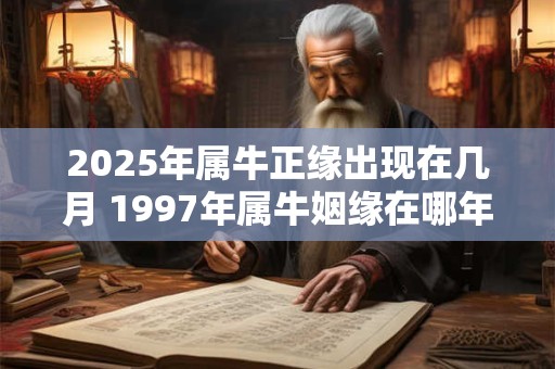 2026年属牛正缘出现在几月 1997年属牛姻缘在哪年