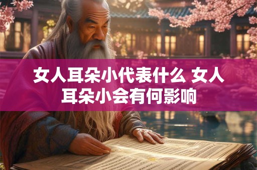 女人耳朵小代表什么 女人耳朵小会有何影响