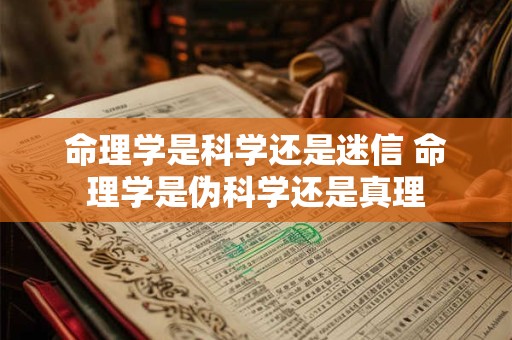 命理学是科学还是迷信 命理学是伪科学还是真理