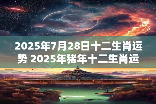 2025年7月28日十二生肖运势 2025年猪年十二生肖运势如何