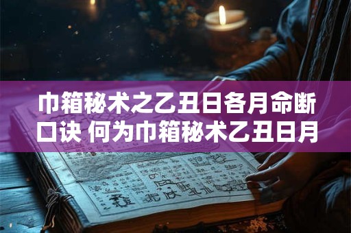 巾箱秘术之乙丑日各月命断口诀 何为巾箱秘术乙丑日月命断