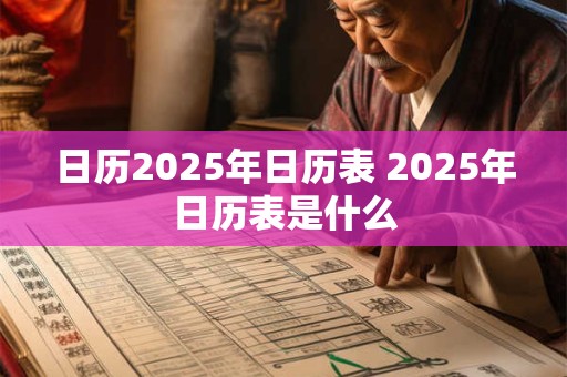日历2025年日历表 2025年日历表是什么