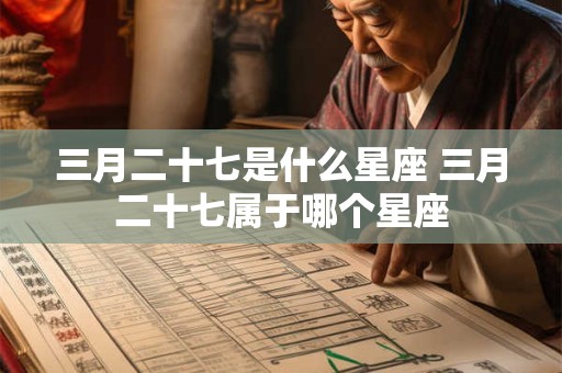 三月二十七是什么星座 三月二十七属于哪个星座