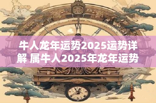 牛人龙年运势2025运势详解 属牛人2025年龙年运势如何
