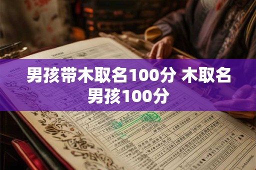 男孩带木取名100分 木取名男孩100分
