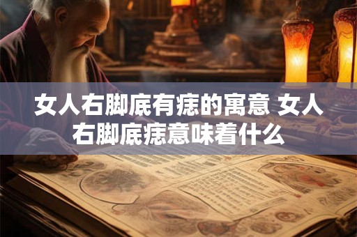 女人右脚底有痣的寓意 女人右脚底痣意味着什么