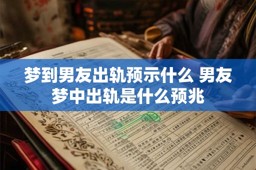 梦到男友出轨预示什么 男友梦中出轨是什么预兆