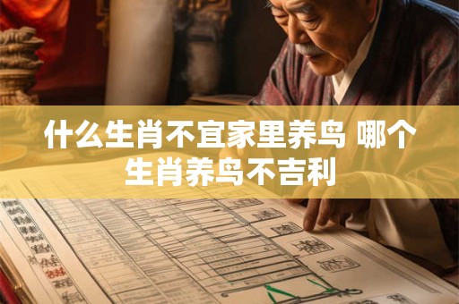 什么生肖不宜家里养鸟 哪个生肖养鸟不吉利