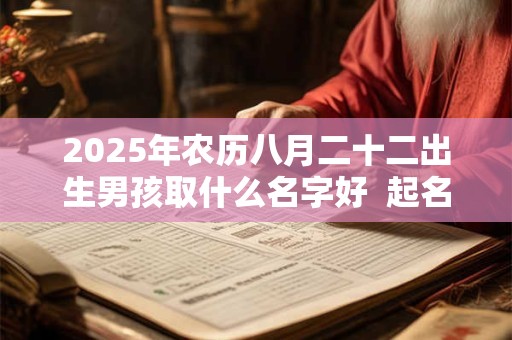 2025年农历八月二十二出生男孩取什么名字好  起名喜用字