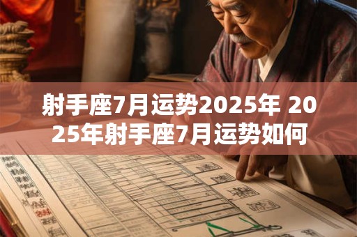 射手座7月运势2025年 2025年射手座7月运势如何