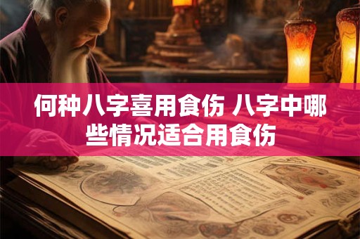 何种八字喜用食伤 八字中哪些情况适合用食伤