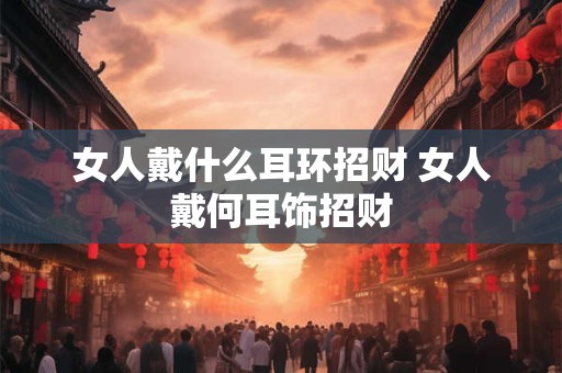 女人戴什么耳环招财 女人戴何耳饰招财
