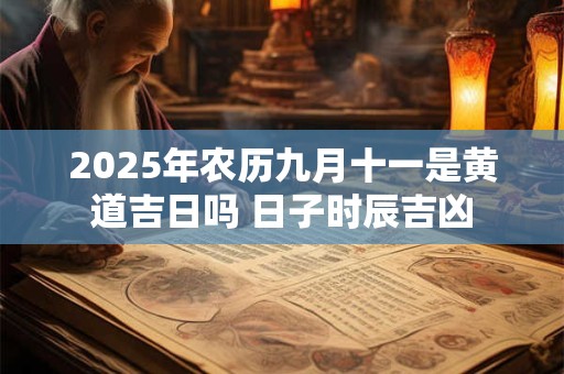 2025年农历九月十一是黄道吉日吗 日子时辰吉凶