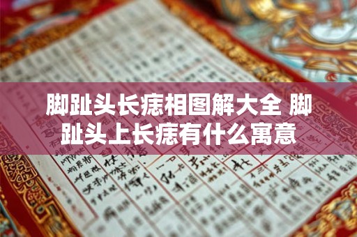 脚趾头长痣相图解大全 脚趾头上长痣有什么寓意