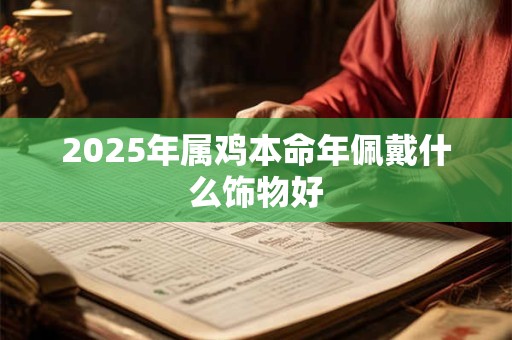 2025年属鸡本命年佩戴什么饰物好
