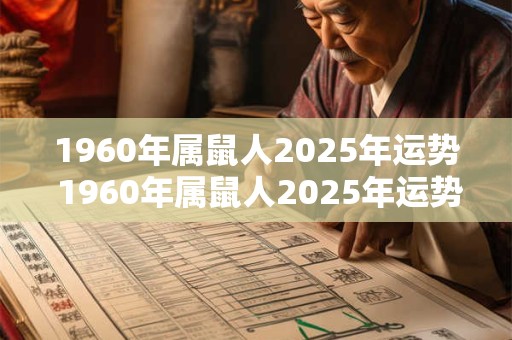 1960年属鼠人2025年运势 1960年属鼠人2025年运势如何