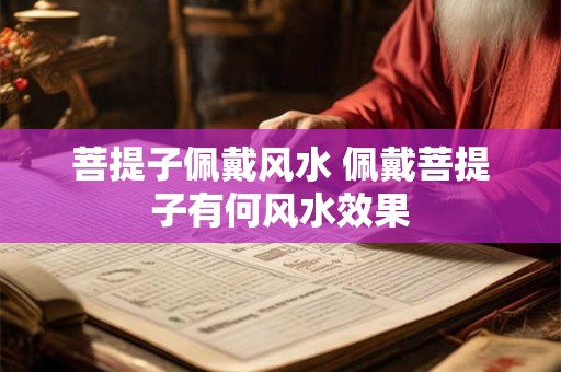 菩提子佩戴风水 佩戴菩提子有何风水效果