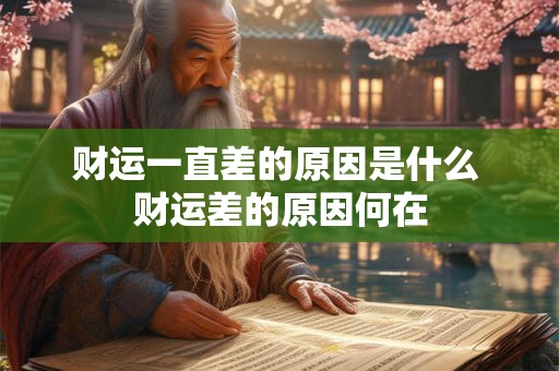 财运一直差的原因是什么 财运差的原因何在