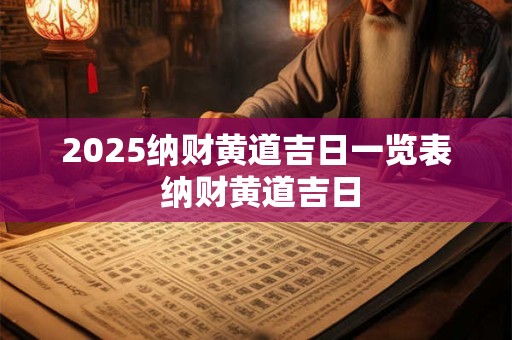 2025纳财黄道吉日一览表 纳财黄道吉日