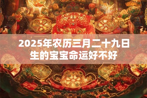 2025年农历三月二十九日生的宝宝命运好不好