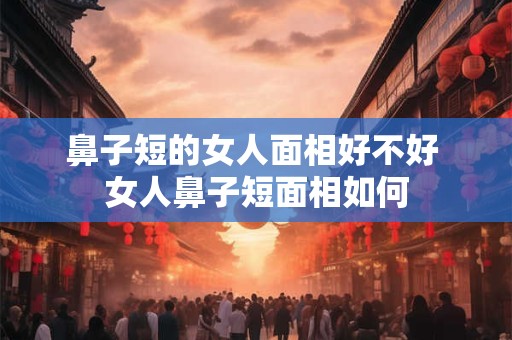 鼻子短的女人面相好不好 女人鼻子短面相如何