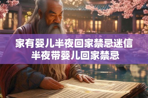 家有婴儿半夜回家禁忌迷信 半夜带婴儿回家禁忌