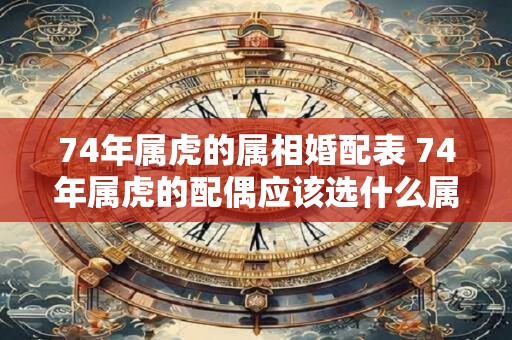 74年属虎的属相婚配表 74年属虎的配偶应该选什么属相