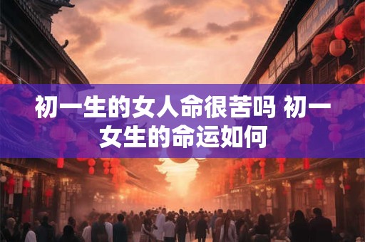 初一生的女人命很苦吗 初一女生的命运如何