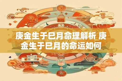 庚金生于巳月命理解析 庚金生于巳月的命运如何