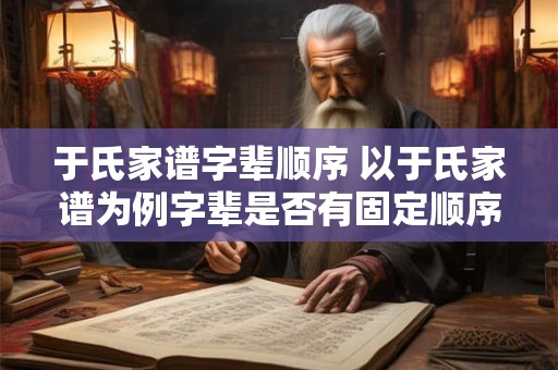 于氏家谱字辈顺序 以于氏家谱为例字辈是否有固定顺序