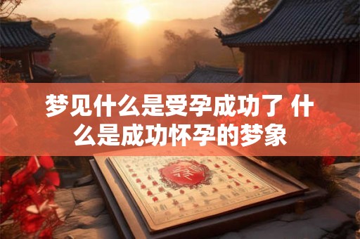 梦见什么是受孕成功了 什么是成功怀孕的梦象