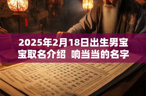 2025年2月18日出生男宝宝取名介绍  响当当的名字