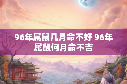 96年属鼠几月命不好 96年属鼠何月命不吉