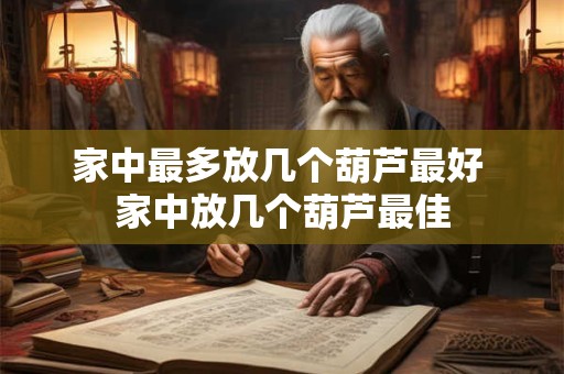 家中最多放几个葫芦最好 家中放几个葫芦最佳