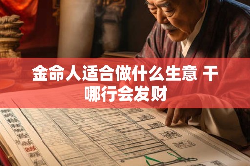 金命人适合做什么生意 干哪行会发财