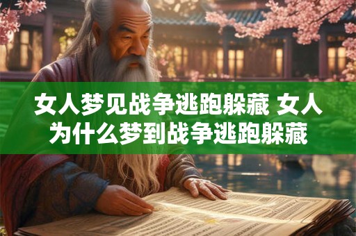 女人梦见战争逃跑躲藏 女人为什么梦到战争逃跑躲藏