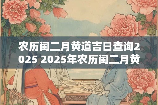 农历闰二月黄道吉日查询2025 2025年农历闰二月黄道吉日查询 农历闰二月黄道吉日查询2025 2025年农历闰二月黄道吉日查询