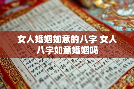 女人婚姻如意的八字 女人八字如意婚姻吗