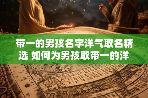 带一的男孩名字洋气取名精选 如何为男孩取带一的洋气名字