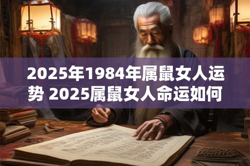 2025年1984年属鼠女人运势 2025属鼠女人命运如何