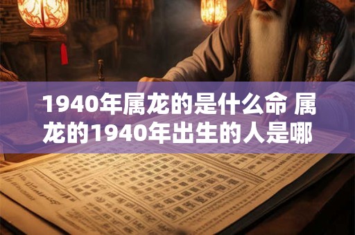 1940年属龙的是什么命 属龙的1940年出生的人是哪种命